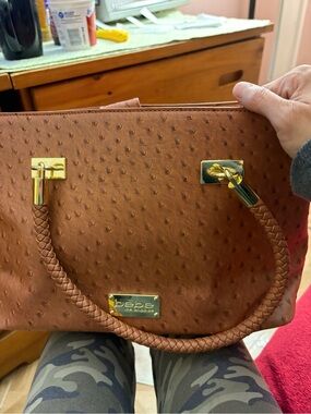 Bebe Brown Textured Handbag w/ Gold Hardware price $30 OBO